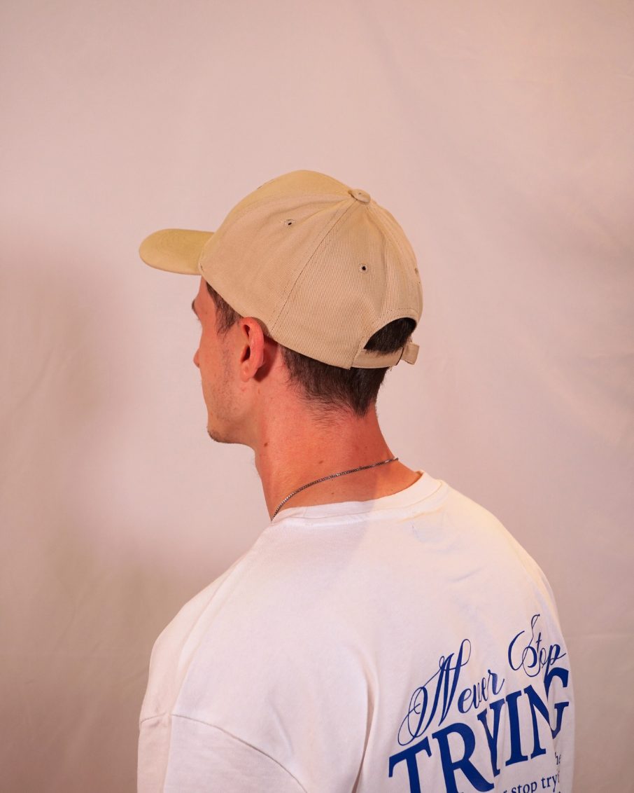 Gorra beige Never stop trying