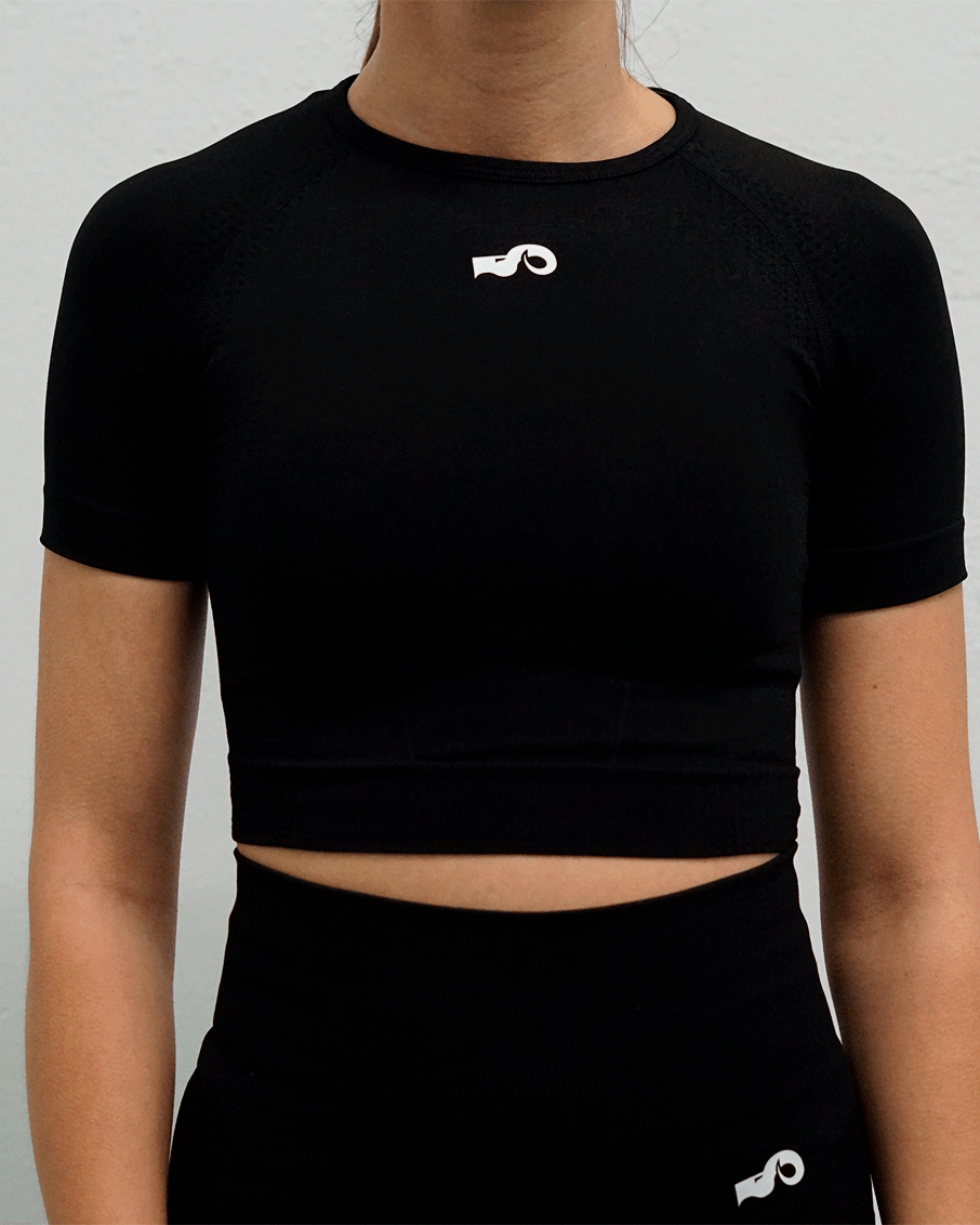 Top manga corta negro Afterclass